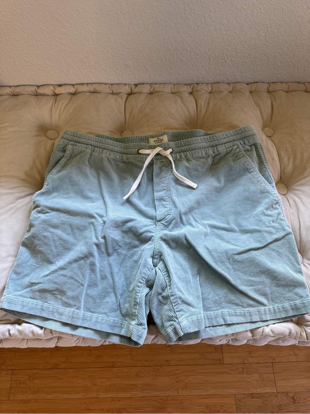 Men’s Marine Layer Pale Blue Corduroy Drawstring Shorts